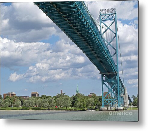 Canada Metal Print featuring the photograph Ambassador Bridge - Windsor Approach by Ann Horn