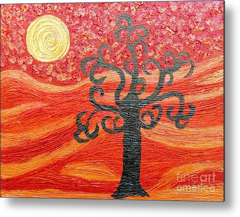 Ambient Metal Print featuring the painting Ambient Bliss by Rachel Hannah