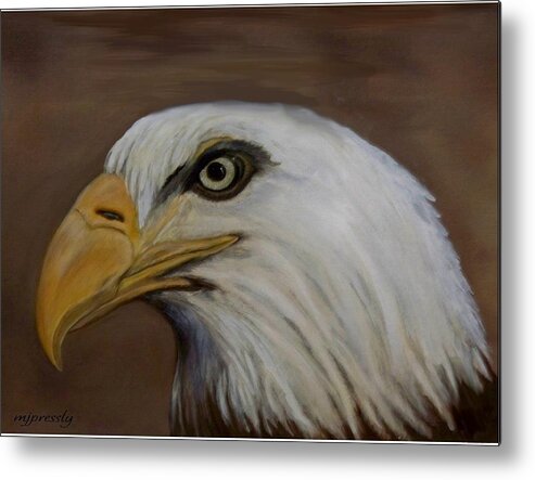 Bird Metal Print featuring the painting American Bald Eagle by June Pressly