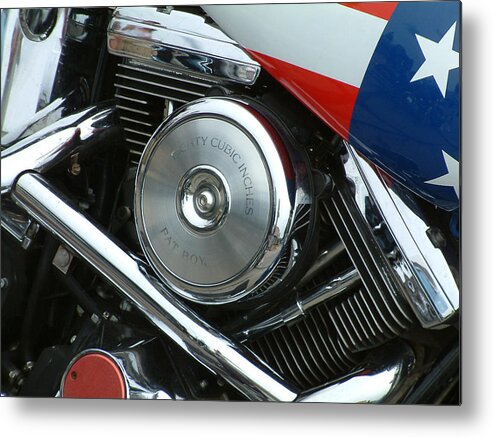 Harley Davidson Metal Print featuring the photograph American Fatboy by Thomas Pipia