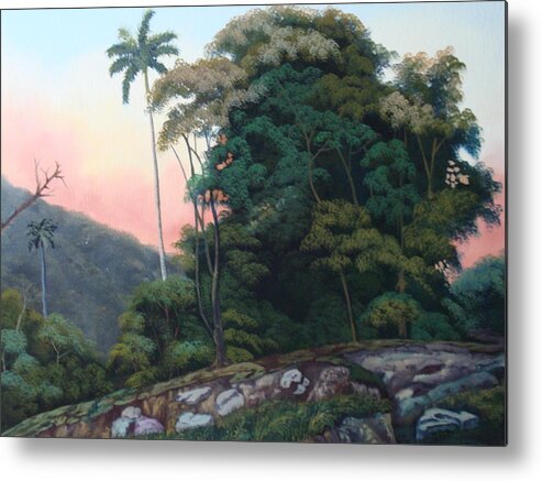 Cuban Landscape Metal Print featuring the painting ...And Then What by Carlos Rodriguez