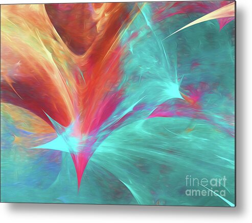 Abstract Metal Print featuring the digital art Andee Design Abstract 136 2017 by Andee Design