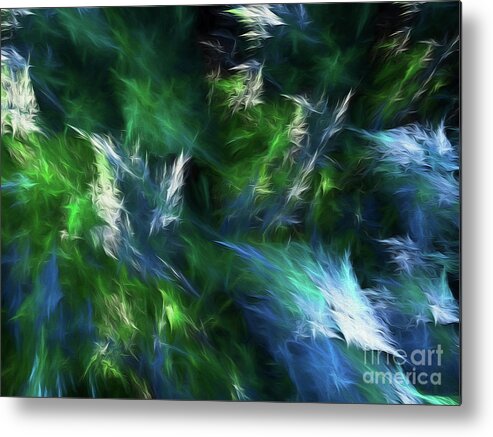 Abstract Metal Print featuring the digital art Andee Design Abstract 84 2017 by Andee Design