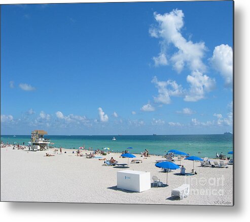 Miami Beach Metal Print featuring the photograph another fine day in South Beach by Keiko Richter