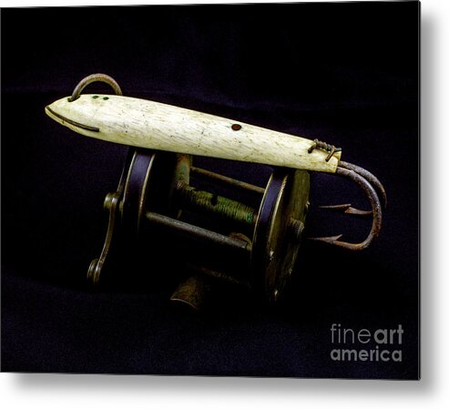 Fishing Metal Print featuring the photograph Antique Whale Bone Tuna Jig by Shawn Jeffries