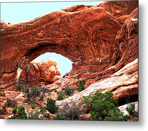 Moab Metal Print featuring the digital art Arch Face by Gary Baird