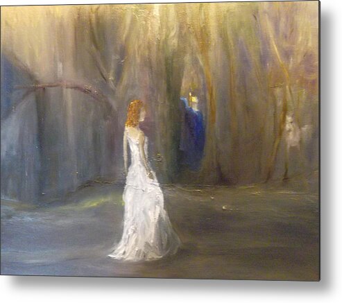 Night Metal Print featuring the painting Are You Fearless? by Susan Esbensen