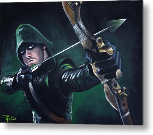 Arrow Metal Print featuring the painting Arrow by Tom Carlton