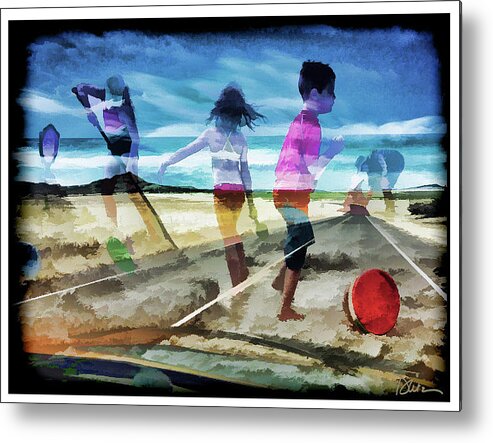 Beach Metal Print featuring the photograph At Play by Peggy Dietz