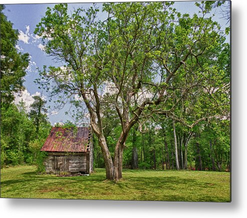 Old Barn Metal Print featuring the photograph Aunt Lib's Barn by Mike Covington