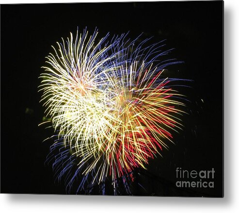 Australian Metal Print featuring the photograph Australian Fireworks in Montreal 02 by Ausra Huntington nee Paulauskaite