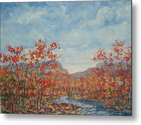 Paintings Metal Print featuring the painting Autumn View. by Leonard Holland