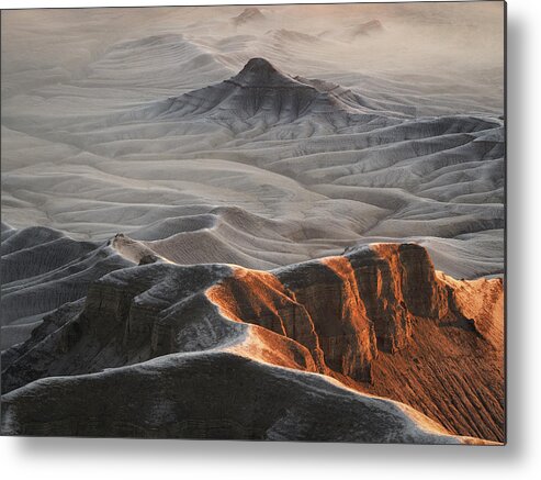 Utah Metal Print featuring the photograph Badlands Fog by Emily Dickey