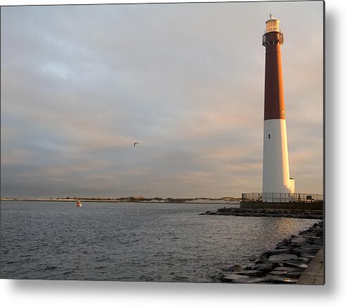 Lighthouse Metal Print featuring the photograph Barnegat Sunrise by Andrew Kazmierski