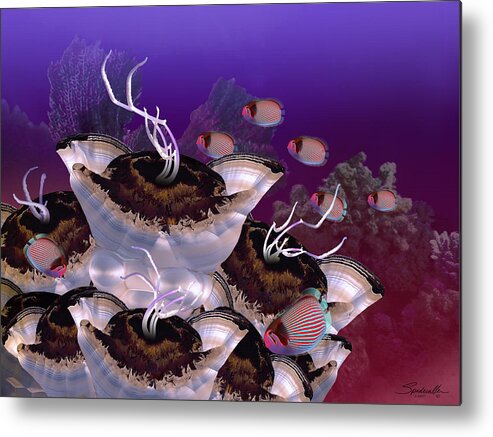 Reef Metal Print featuring the digital art The Jeuter Barrier Reef by M Spadecaller
