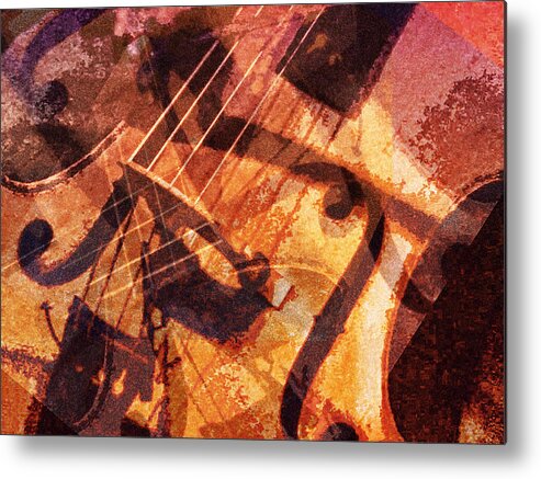 Abstract Metal Print featuring the photograph Bass Notes by Jessica Levant