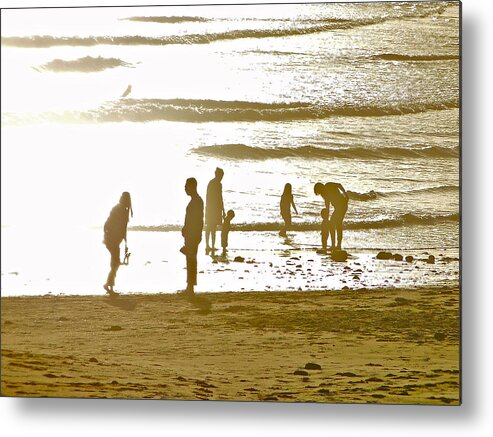 Beach Metal Print featuring the photograph Beach People by Liz Vernand