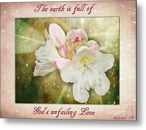 Bible Verse Metal Print featuring the photograph Beauty of a Rhododendron by Sandra Clark
