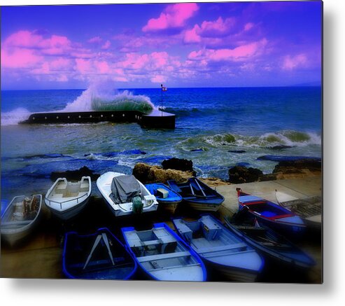 Lebanon Metal Print featuring the photograph Beirut Seaside Waves by Funkpix Photo Hunter