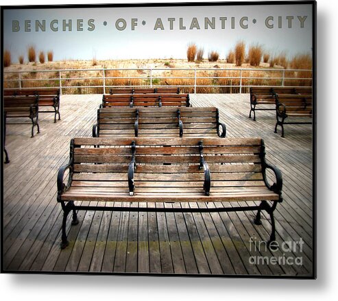 Atlantic City Metal Print featuring the photograph Benches of Atlantic City by Irene Czys