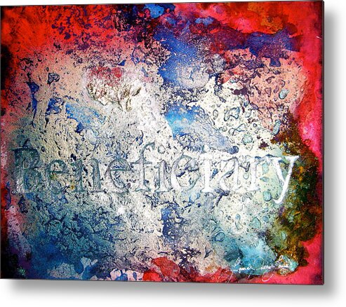 Abstract Art Metal Print featuring the painting Beneficiary by Laura Pierre-Louis