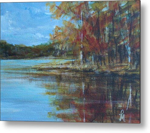 Lakescape Metal Print featuring the painting Better Days by Pete Maier