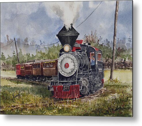 Train Metal Print featuring the painting Black Hills Central Number 7 by Sam Sidders