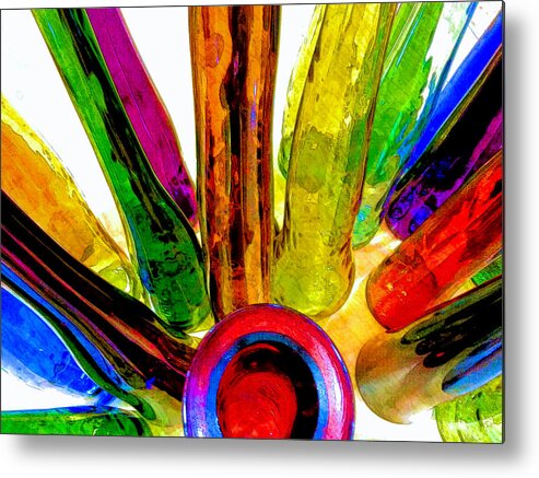 Bloom In Glass Metal Print featuring the photograph Bloom In Glass #2 by James Stoshak