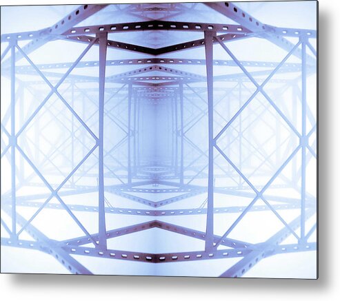 Abstract Metal Print featuring the photograph Blue Abstract by Keith Allen