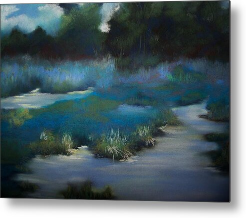 Eary Spring Metal Print featuring the painting Blue Eden by Marika Evanson