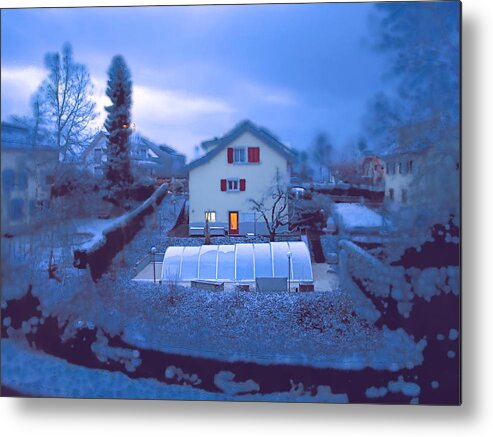 Landscape Metal Print featuring the photograph Blue Morn by Chuck Shafer