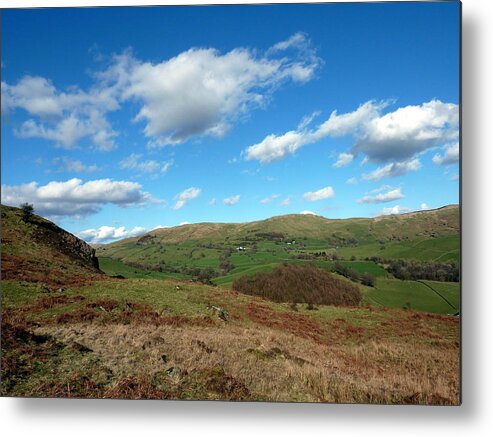Sky Metal Print featuring the photograph Blue sky at mountains by Lukasz Ryszka