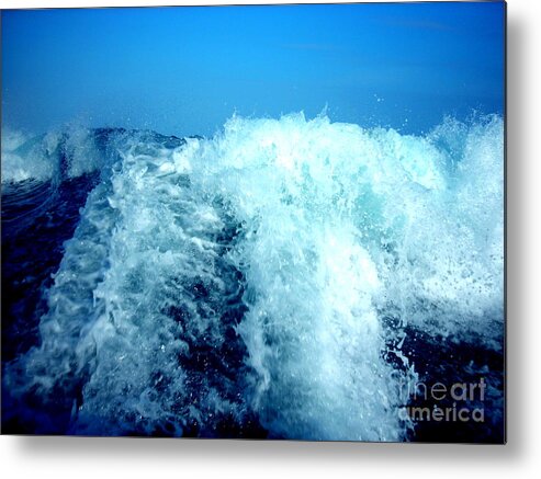 Travel Metal Print featuring the photograph Blue Wave by Anna Duyunova