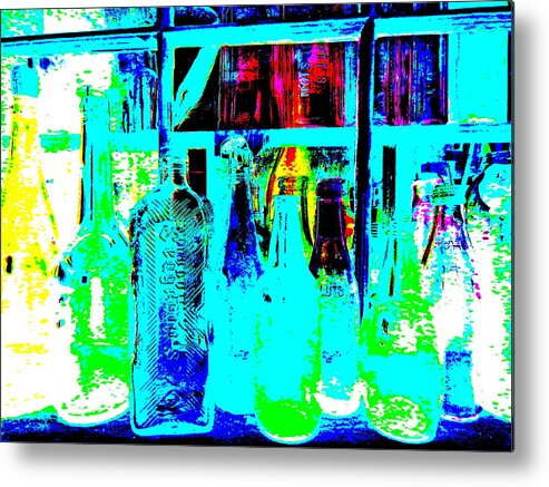 Still Life Metal Print featuring the photograph Bottles 11 by George Ramos
