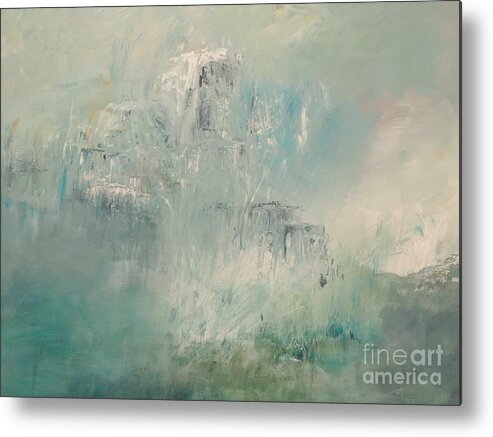 Abstract Metal Print featuring the painting Break from Reality by Kat McClure