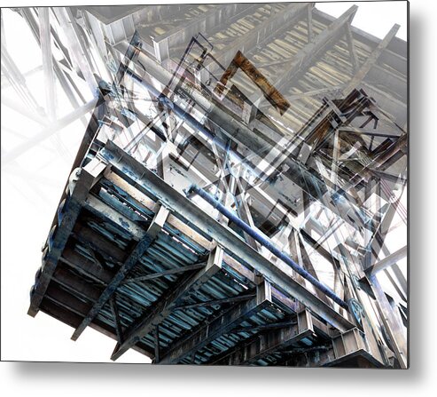Bridge Abstract Metal Print featuring the photograph Bridge Abstract by Wayne Sherriff
