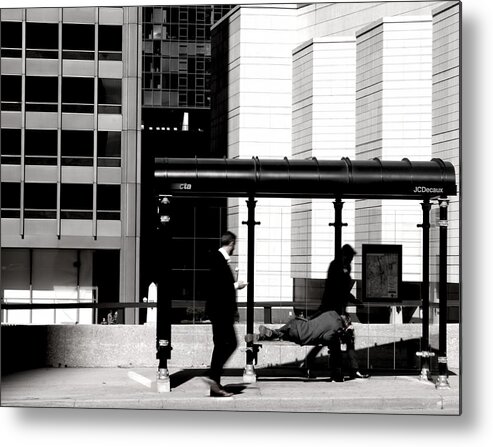 People Metal Print featuring the photograph Bus Stop by Kevin Duke