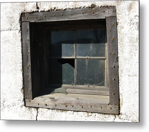 Window Metal Print featuring the photograph Busted by Sheryl Burns