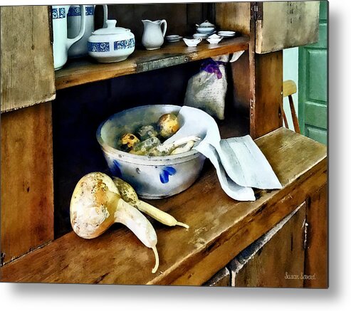 Squash Metal Print featuring the photograph Butternut Squash in Kitchen by Susan Savad