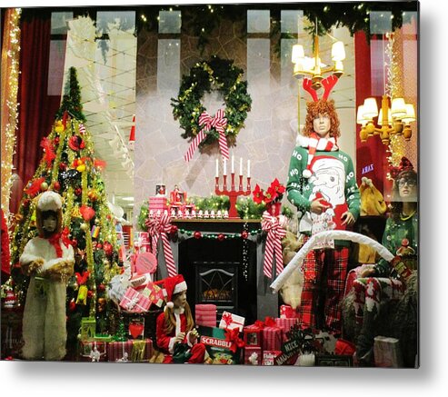 Christmas Blingbling Christmas Metal Print featuring the photograph By the fireplace by Rosita Larsson