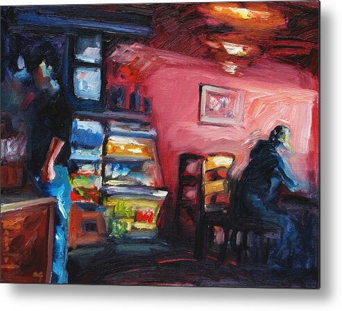 Cafe Metal Print featuring the painting Cafe Boulange by Rick Nederlof