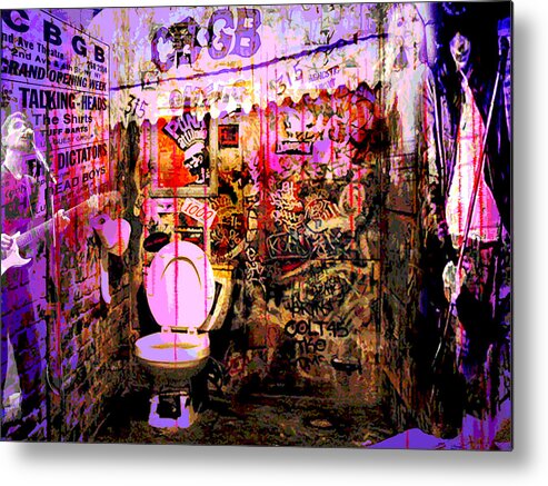 Cbgb's Cbgbs New York Punk Rock Music Metal Print featuring the digital art CBGB's by Ray Brown