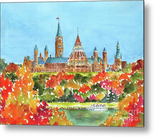 Impressionism Metal Print featuring the painting Celebrating Canada 150 CAPS 20 by Pat Katz