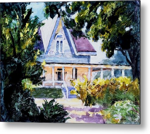 Landscape Metal Print featuring the painting Century House Collage by John West