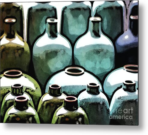 Photography Metal Print featuring the digital art Ceramic Vases by Phil Perkins