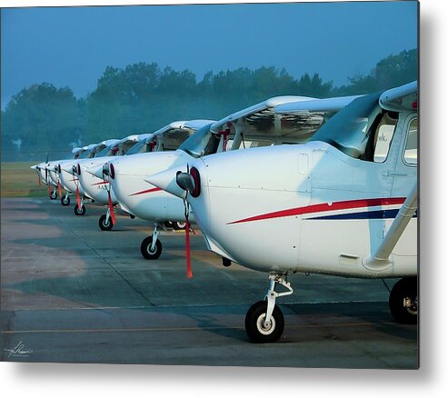 Favorite Metal Print featuring the photograph Cessna 172's All In A Row by Phil And Karen Rispin
