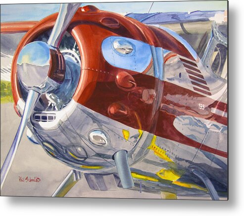 Cessna Metal Print featuring the painting Cessna Businessliner by Phil Schmidt