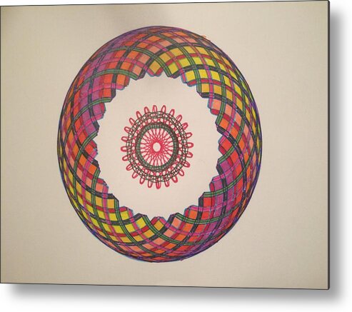Spirograph Metal Print featuring the mixed media Chakra study 1 by Steve Sommers