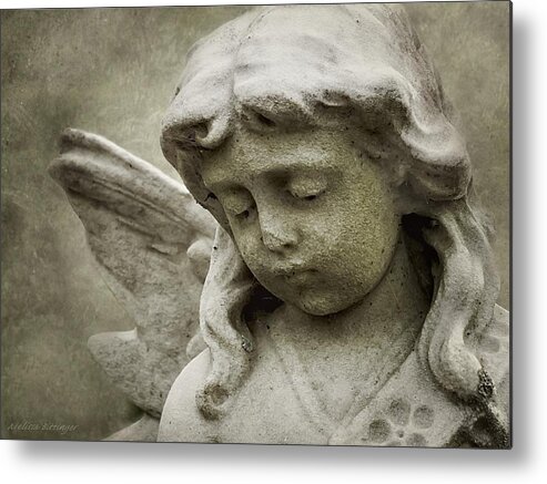 Angel Metal Print featuring the photograph Charleston Angel Child, Cemetery Angel by Melissa Bittinger