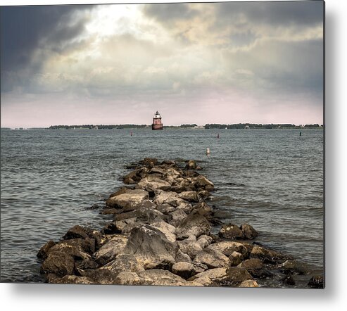 Lighthouse Metal Print featuring the photograph Chesapeake Bay Lighthouse by Patrick Wolf